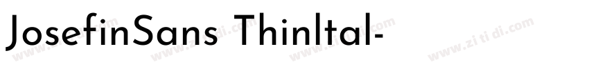 JosefinSans Thinltal字体转换